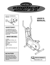Weslo Elliptical Glider 2.0 Uk Manual