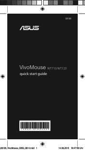 Asus VivoMouse Metallic Edition WT720 Quick Start Guide
