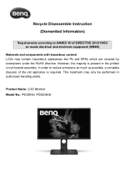 BenQ PD3205U Dismantle Information