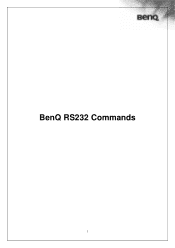 BenQ GP10 DVD Player RS 232 Commands