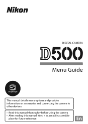 Nikon D500 Menu Guide - English