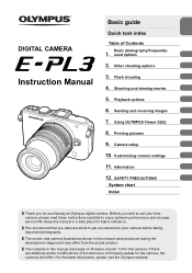 Olympus E-PL3 E-PL3 Instruction Manual (English)