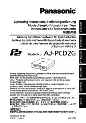 Panasonic AJ-PCD2GPJ Operating Instructions