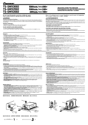 Pioneer TS-SWX2002 Owner s Manual