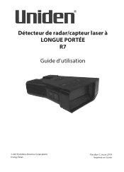 Uniden A1-R7 French Owner Manual