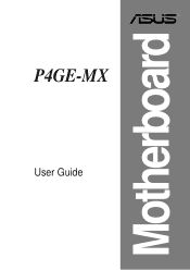 Asus P4GE-MX P4GE-MX User Manual E1722 English Edition