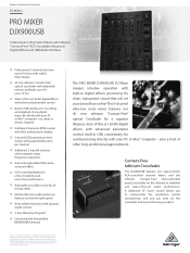 Behringer DJX900USB Product Information Document
