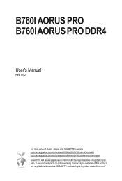 Gigabyte B760I AORUS PRO User Manual