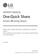 LG SC-00DA Owners Manual