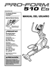 ProForm 510 Es Elliptical Spanish Manual