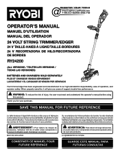 Ryobi RY24210A Operator's Manual