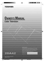 Toshiba 20A42 Owners Manual