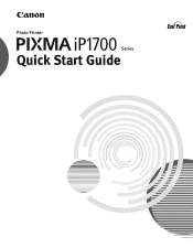 Canon PIXMA iP1700 Quick Start Guide