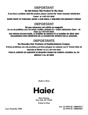 Haier HPR09XC7 User Guide