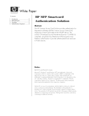 HP CM1312nfi HP LaserJet MFP Products - Smartcard Authentication Solution