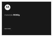 Motorola W260g User Guide