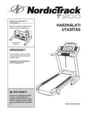 NordicTrack T20.0 Treadmill Hungarian Manual
