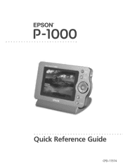 Epson P-1000 Quick Reference Guide
