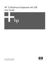 HP AG072A HP 1 U Rackmount Keyboard with USB User Guide