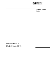 HP Surestore Disk System fc10 Hewlett-Packard HP SureStore E Disk System FC10 User and Service Guide