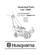 Husqvarna LE475 Parts Guide