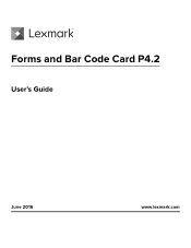 Lexmark CX727 Forms and Bar Code Card P4.2 Users Guide