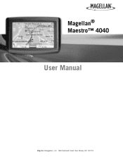 Magellan Maestro 4040 User Manual