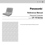 Panasonic CF-19KDRAGCM Reference Manual