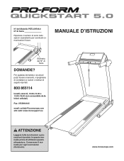 ProForm Quick Start 5.0 Treadmill Italian Manual
