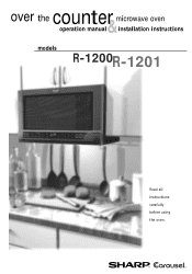 Sharp R-1201 R1200|R1201 Operation Manual