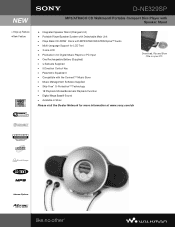 Sony D-NE329SP Marketing Specifications