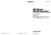 Sony STR-DA7100ES Operating Instructions