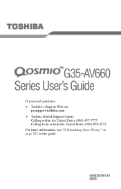 Toshiba Qosmio G35 User Guide