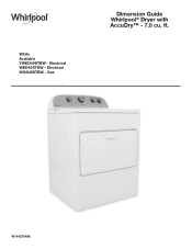Whirlpool WED49STB Dimension Guide