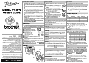 Brother International PT-1170 Users Manual - English