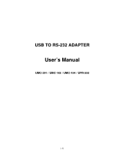 Konica Minolta AccurioPress 6272P Plockmatic SD-350/SD-500 USB to RS-232 Adapter Manual