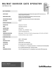 LiftMaster MAT MA/MAT Product Data Sheet