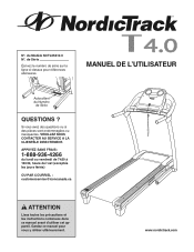 NordicTrack T 4.0 Treadmill Canadian French Manual