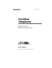 Sony SPP-S9000 Operating Instructions