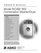 Asko WCAM1812 User manual ASKO WCAM1812 UCG