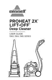 Bissell ProHeat 2X Lift-Off Pet Upright Carpet Cleaner 15651 User Guide