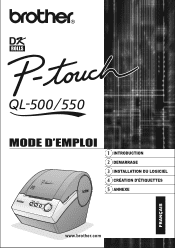 Brother International andtrade; QL-500 User Manual - French