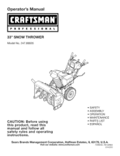 Craftsman 88835 Operation Manual