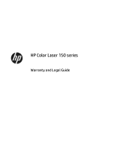 HP Color Laser 150 Warranty and Legal Guide