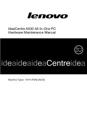 Lenovo IdeaCentre A530 IdeaCentre A530 All-In-One PC Hardware Maintenance Manual