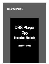 Olympus DS-3000 DSS Player Pro Release 3 Dictation Module Instructions (English)