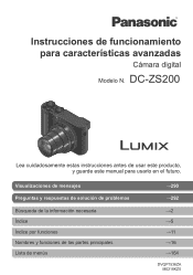Panasonic DC-ZS200 Basic Spanish Operating Manual
