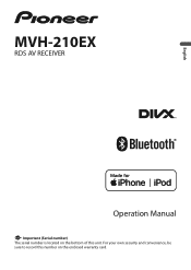 Pioneer MVH-210EX Owners Manual