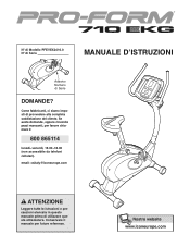 ProForm 710 Ekg Exercise Bike Italian Manual