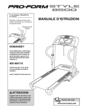 ProForm Style 8500 Treadmill Italian Manual